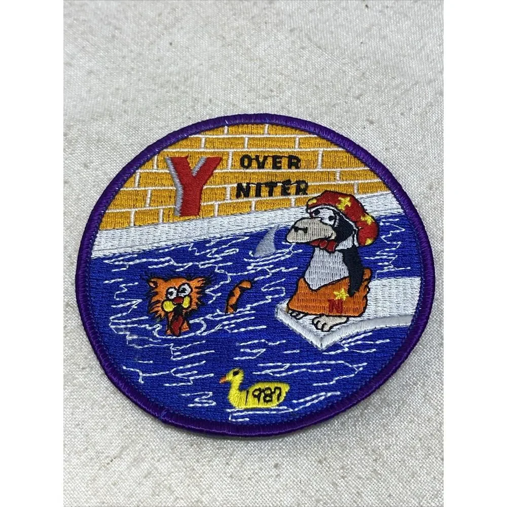 Vintage Cub Boy Scout Patch Y Overniter RARE‎ Cat Shark Duck 1987